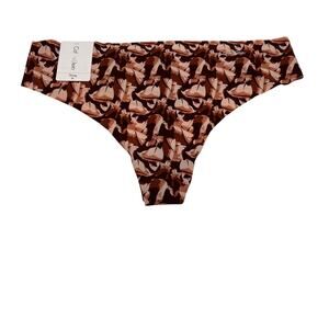 Calvin Klein Thong Underwear Womens Size Medium Brown Panites NEW
